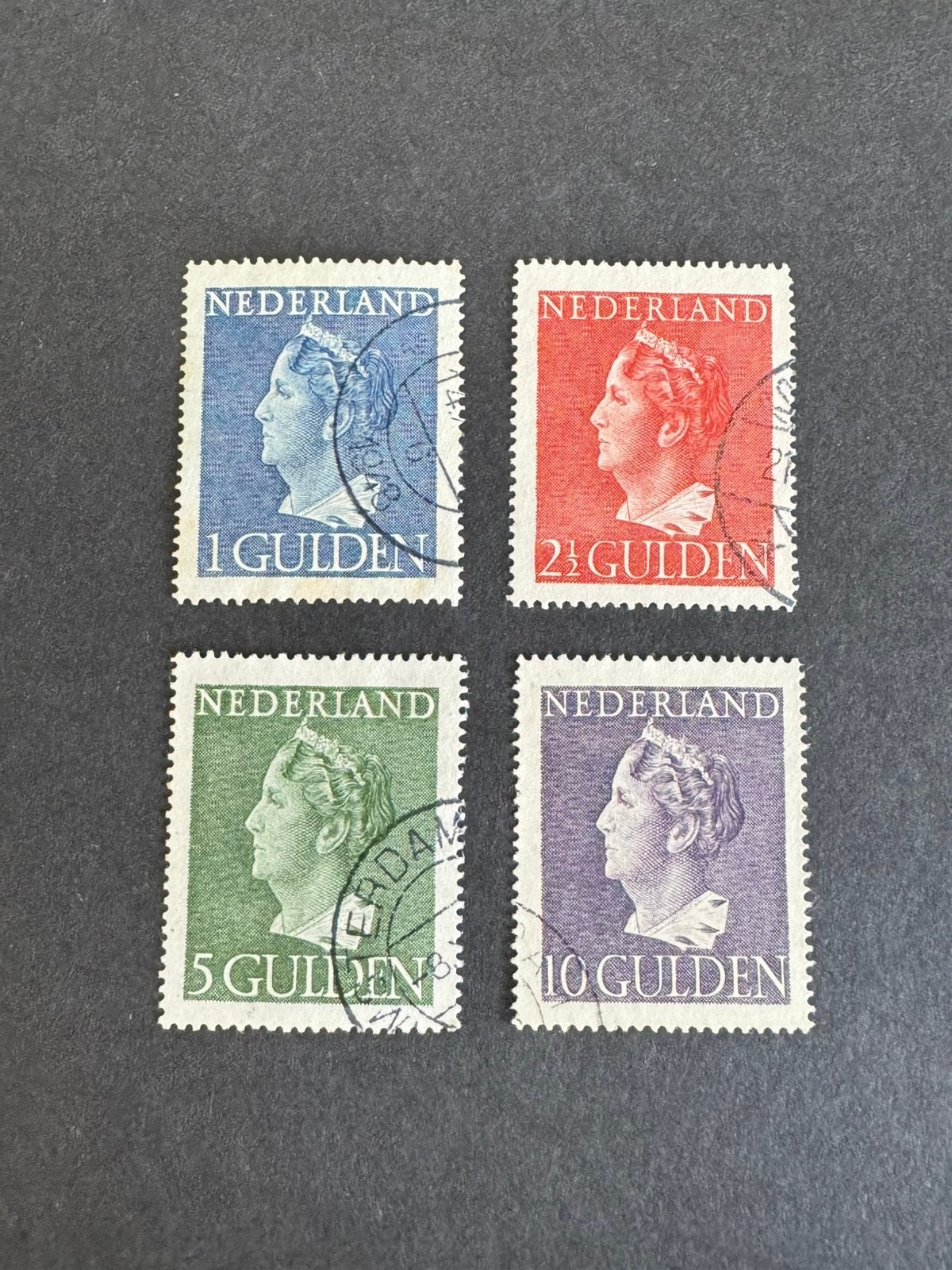 1946 Kon Wilh Konijnenburg NVPH nr 346-349 gestempeld, Postzegels en Munten, Postzegels | Nederland, Verzenden, Na 1940, Gestempeld