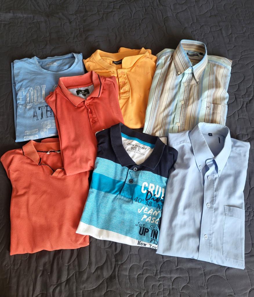 Heren Kledingpakket: T-shirts, Polo's & Overhemden L/XL, Ophalen of Verzenden, Zo goed als nieuw, Maat 56/58 (XL)