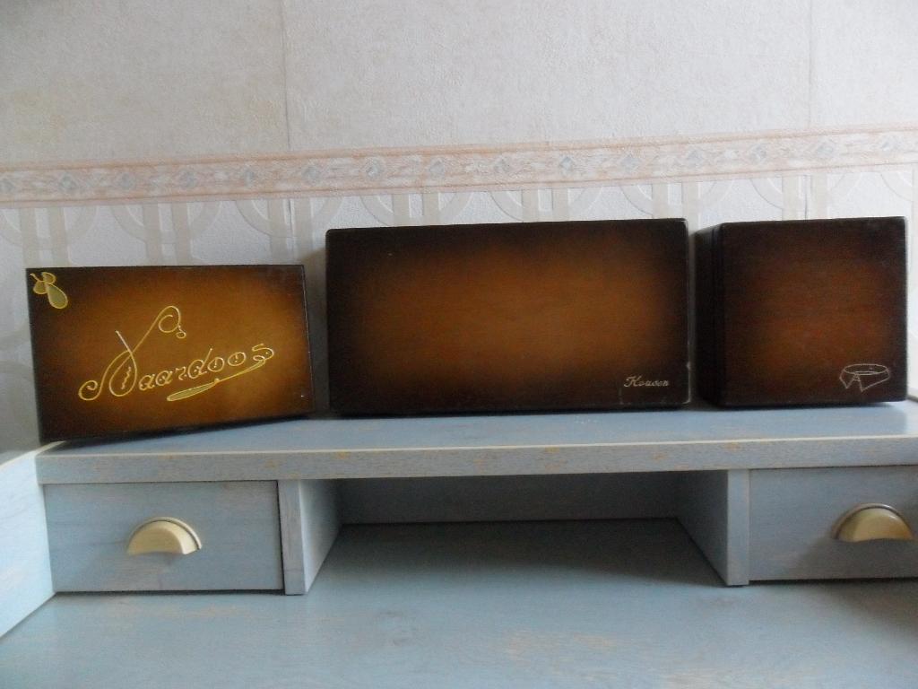 Houten naaidoos –  -Kousendoos -  -Kraagjesdoos, Ophalen of Verzenden