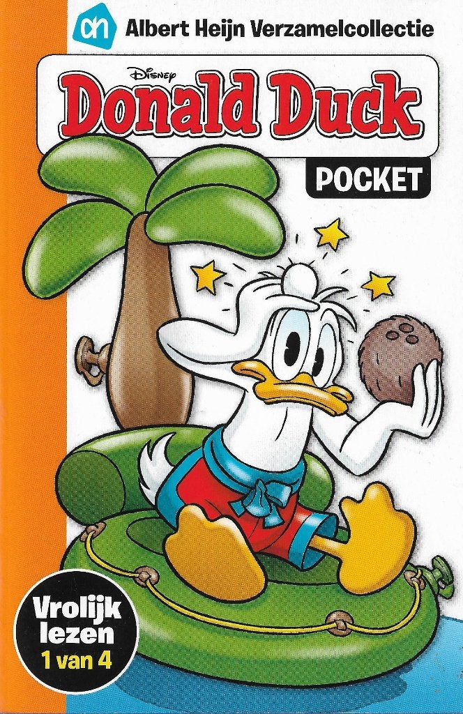 Donald Duck, complete  AH verzamelcollectie, pocket 1 t/m 4, Boeken, Complete serie of reeks, Ophalen of Verzenden, Zo goed als nieuw