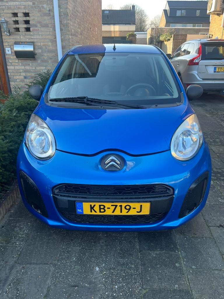 Betrouwbare Citroen C1 2012, Auto's, Voorwielaandrijving, Stof, Zwart, Blauw