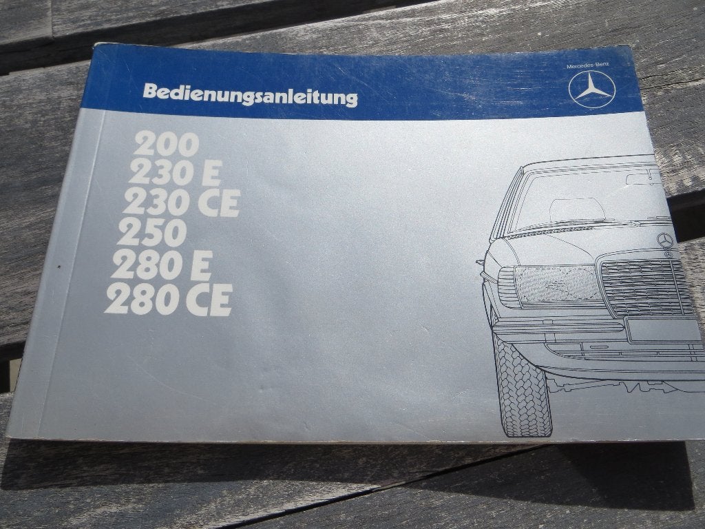 Instructieboek Mercedes 200 230E 230CE 250 280E 280CE W123, Ophalen of Verzenden