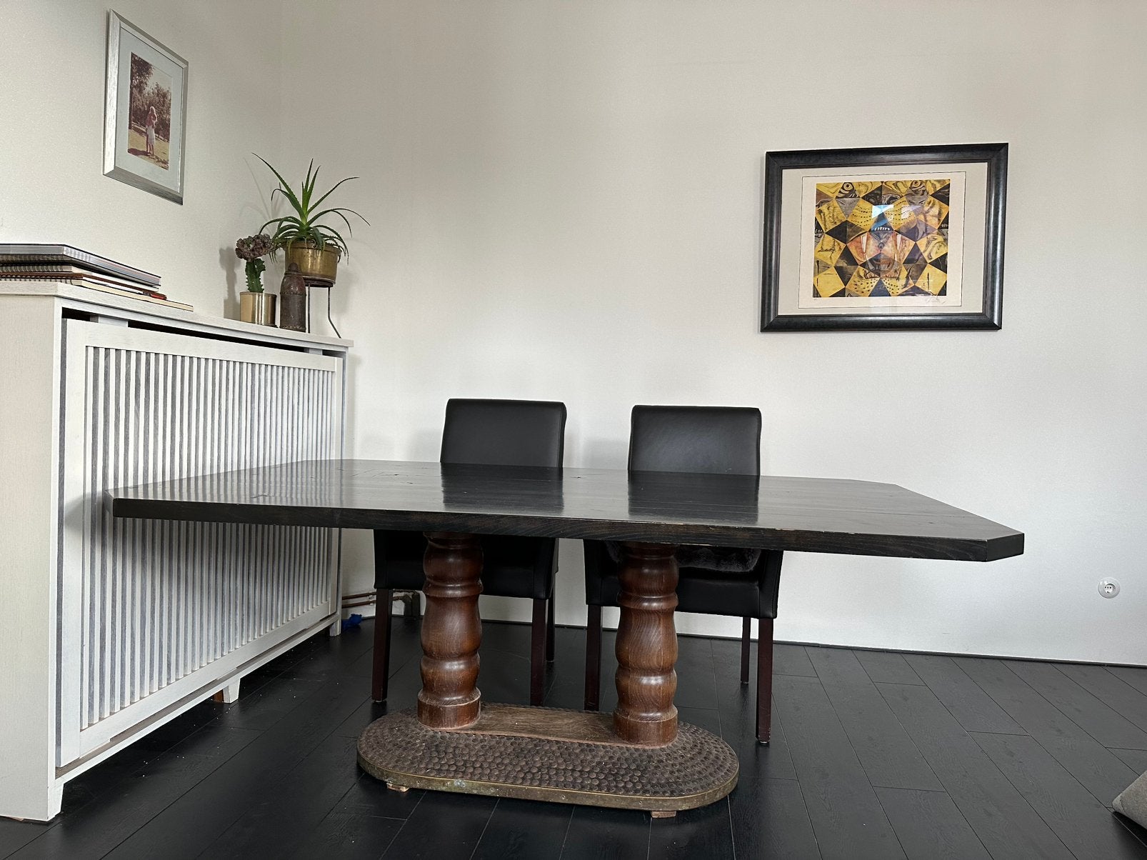 Grote eikenhouten tafel eettafel kroegtafel 120 x 200, Ophalen