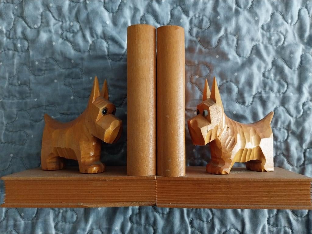 Set Boekensteunen met Hond van Tante Brocante, Ophalen of Verzenden