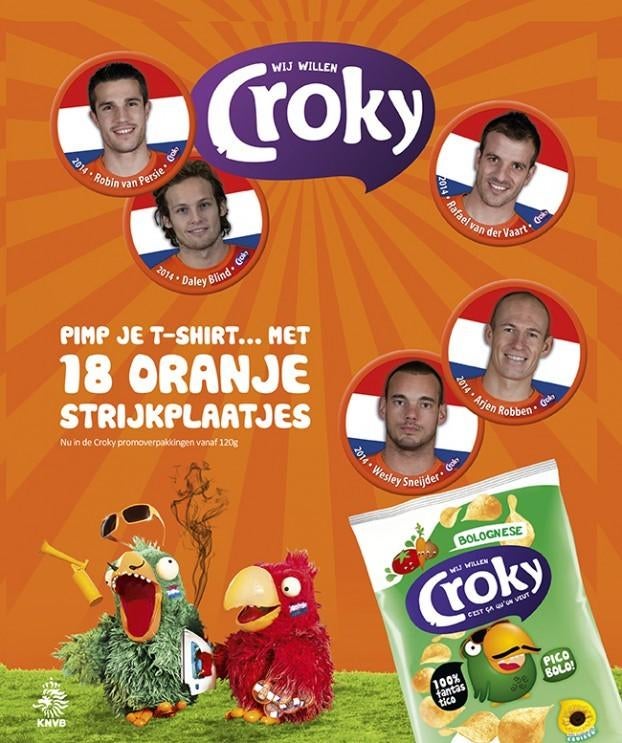 Strijkplaatje Arjen Robben en Dirk Kuyt, Ophalen of Verzenden, Nieuw, Buitenlandse clubs, Poster, Plaatje of Sticker