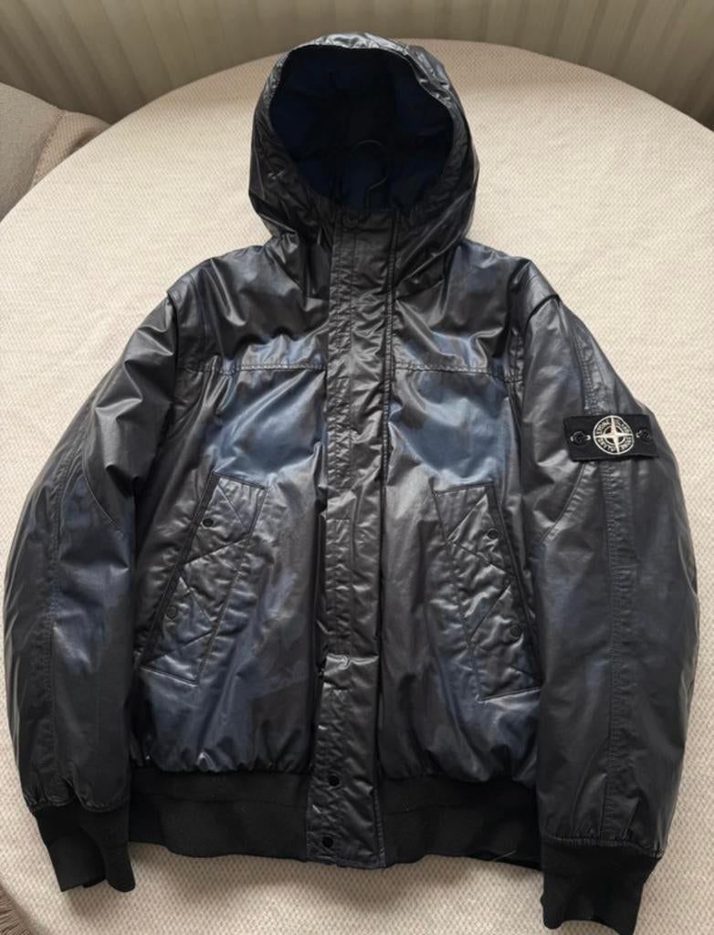 Stone Island Ice Jacket - L, Kleding | Heren, Jassen | Winter, Zo goed als nieuw, Zwart, Ophalen of Verzenden