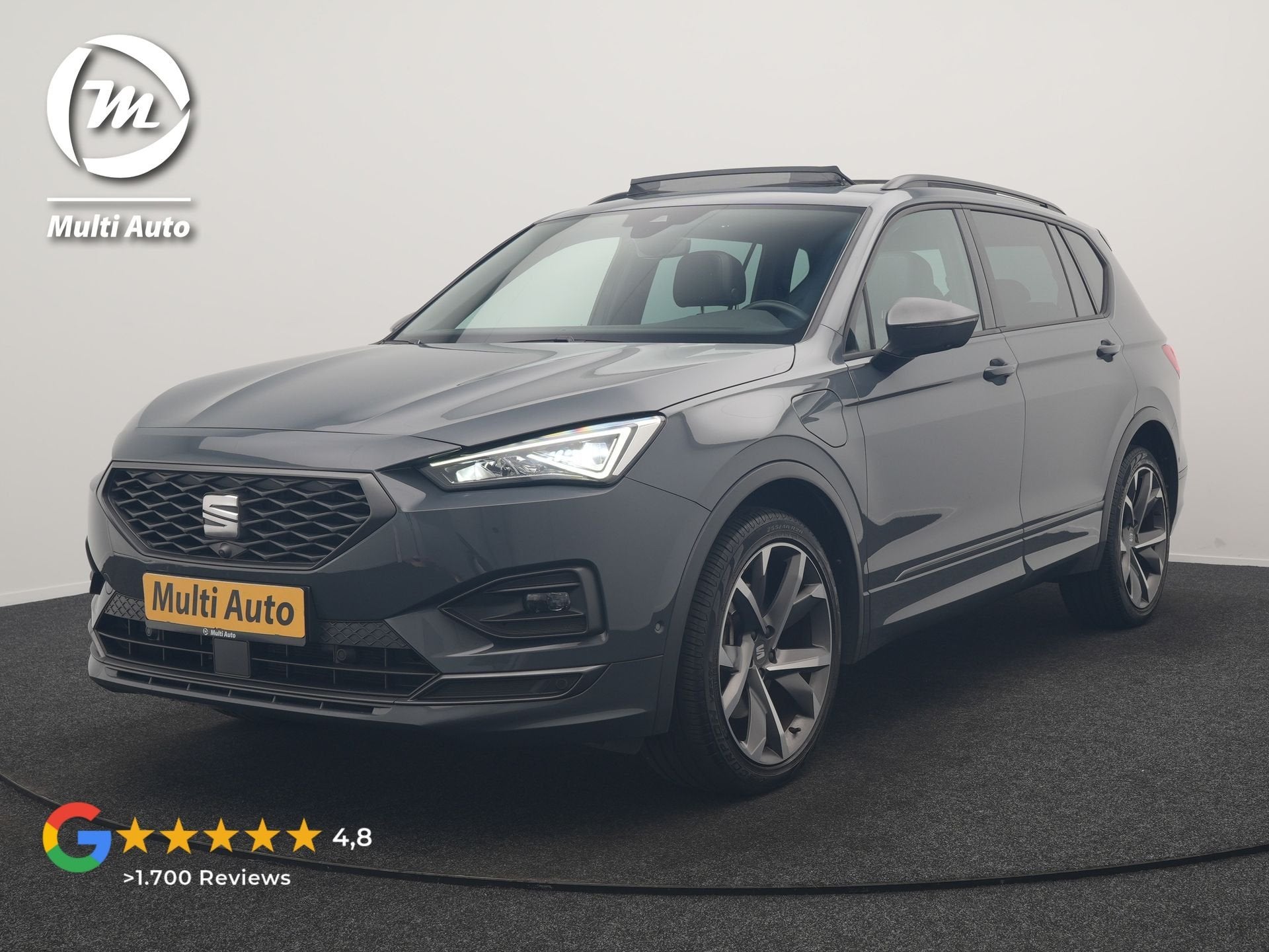 SEAT Tarraco 1.4 TSI e-Hybrid FR Business Intense PHEV 245pk, Auto's, Dealer onderhouden, Zwart, 4 cilinders, Adaptive Cruise Control