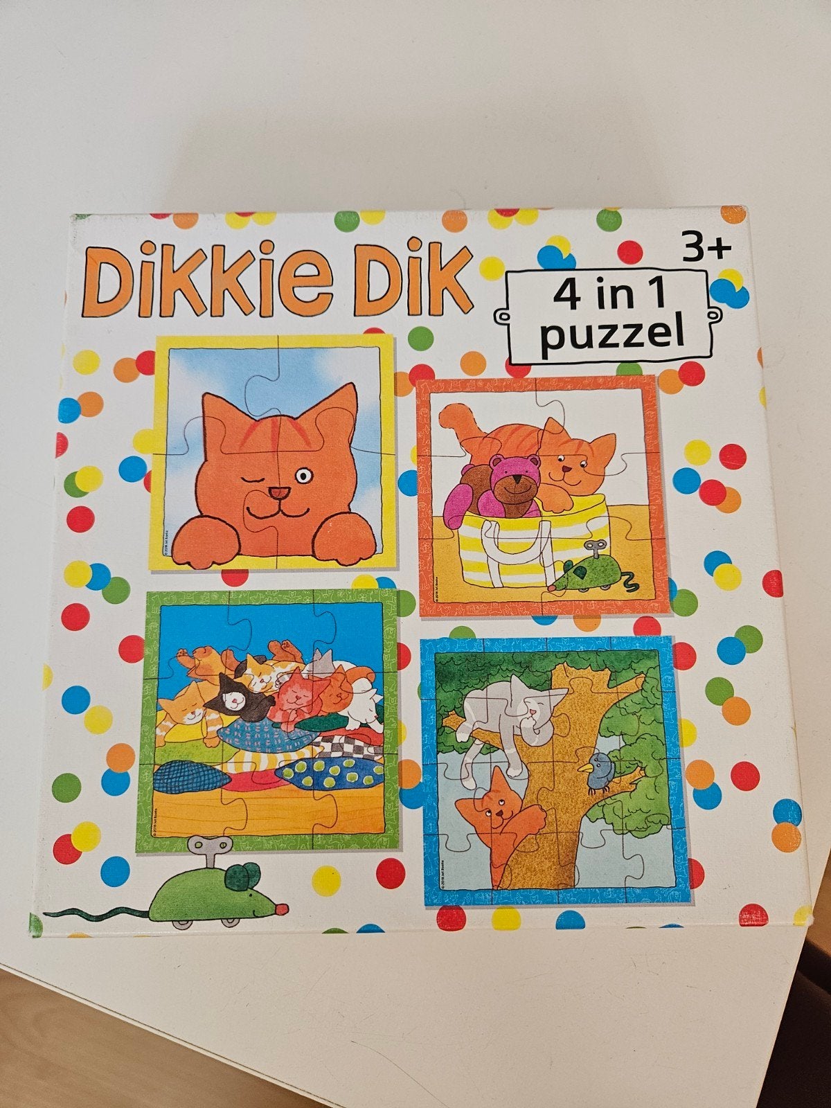 Dikkie Dik 4-in-1 Puzzel voor Kinderen, Ophalen of Verzenden, Minder dan 10 stukjes, Gebruikt, 2 tot 4 jaar