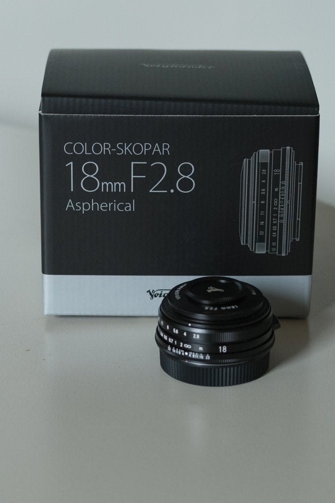 Voigtlander Color skopar 18mm 2.8 fuji x mount, Audio, Tv en Foto, 18 mm, Zo goed als nieuw, Voigtlander, Fujifilm X-mount