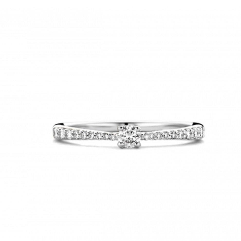 BLUSH 1658WDI WITGOUDEN RING MET DIAMANT, Wit, Itboevink2005@gmail.com, Nieuw, Ophalen of Verzenden