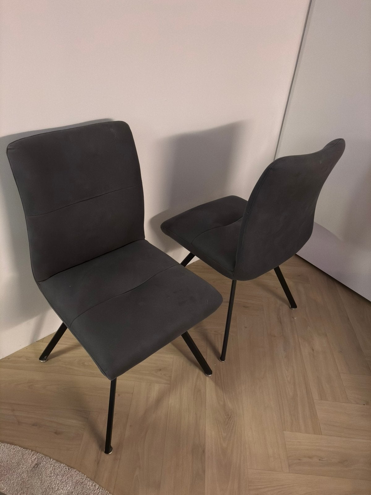Pronto eetkamerstoelen, Leer, Ophalen of Verzenden, Zo goed als nieuw, Vier