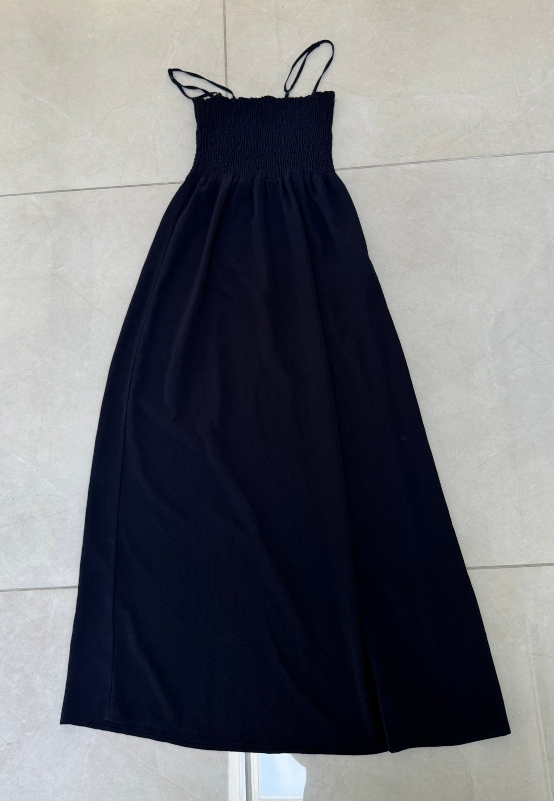 Lange jurk met elastiek topje donkerblauw 38 only, Kleding | Dames, Maat 38/40 (M), Blauw, Ophalen of Verzenden, Gedragen