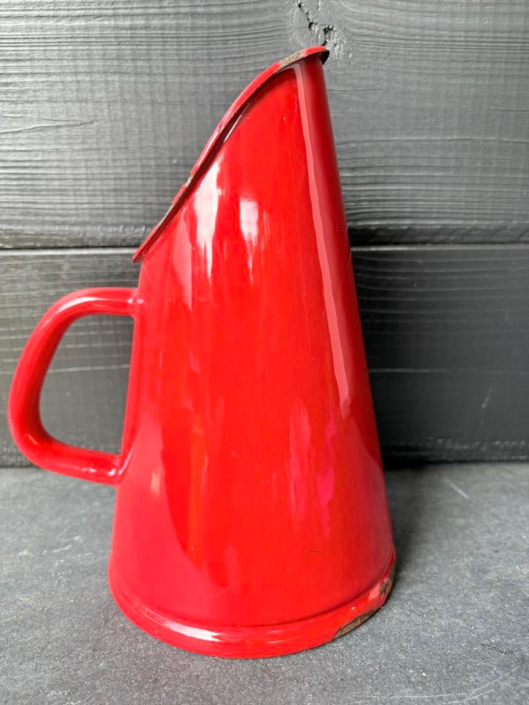 Nr.17 emaille waterkan/waskan (toiletkan) 21cm hoog, Antiek en Kunst, Antiek | Emaille, Ophalen of Verzenden