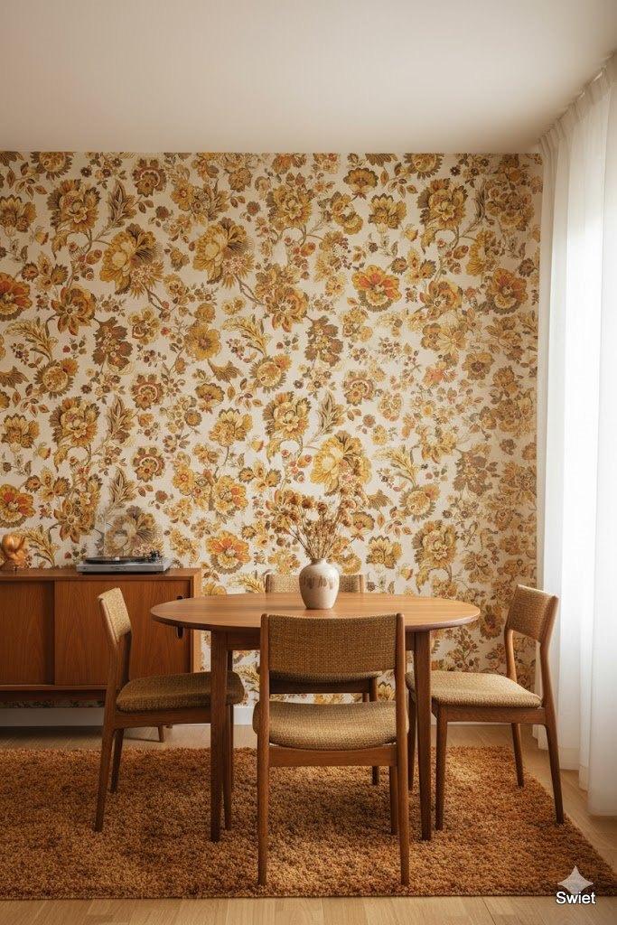 5583 Vintage oosterse stijl behang, wallpaper swiet, Verzenden, Bruin