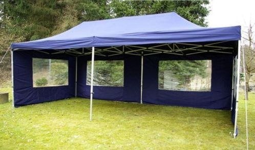 Profi Easy-Up Vouwpaviljoen/Vouwtent/Partytent 3x6m Blauw, Tuin en Terras, Partytenten, Nieuw, Partytent, 5 tot 8 meter, Opvouwbaar