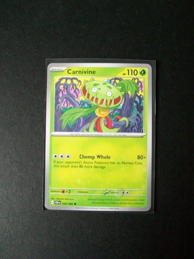 2608: Nieuwe Pokemon Kaart CARNIVINE HP 110 (004/086), Verzenden, Nieuw, Losse kaart