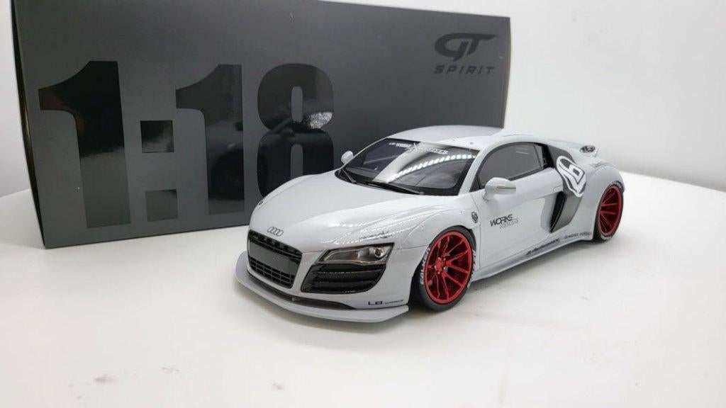 Audi R8 LBWK Licht Grijs van GT-Spirit, Ophalen of Verzenden, Nieuw, Auto, Overige merken