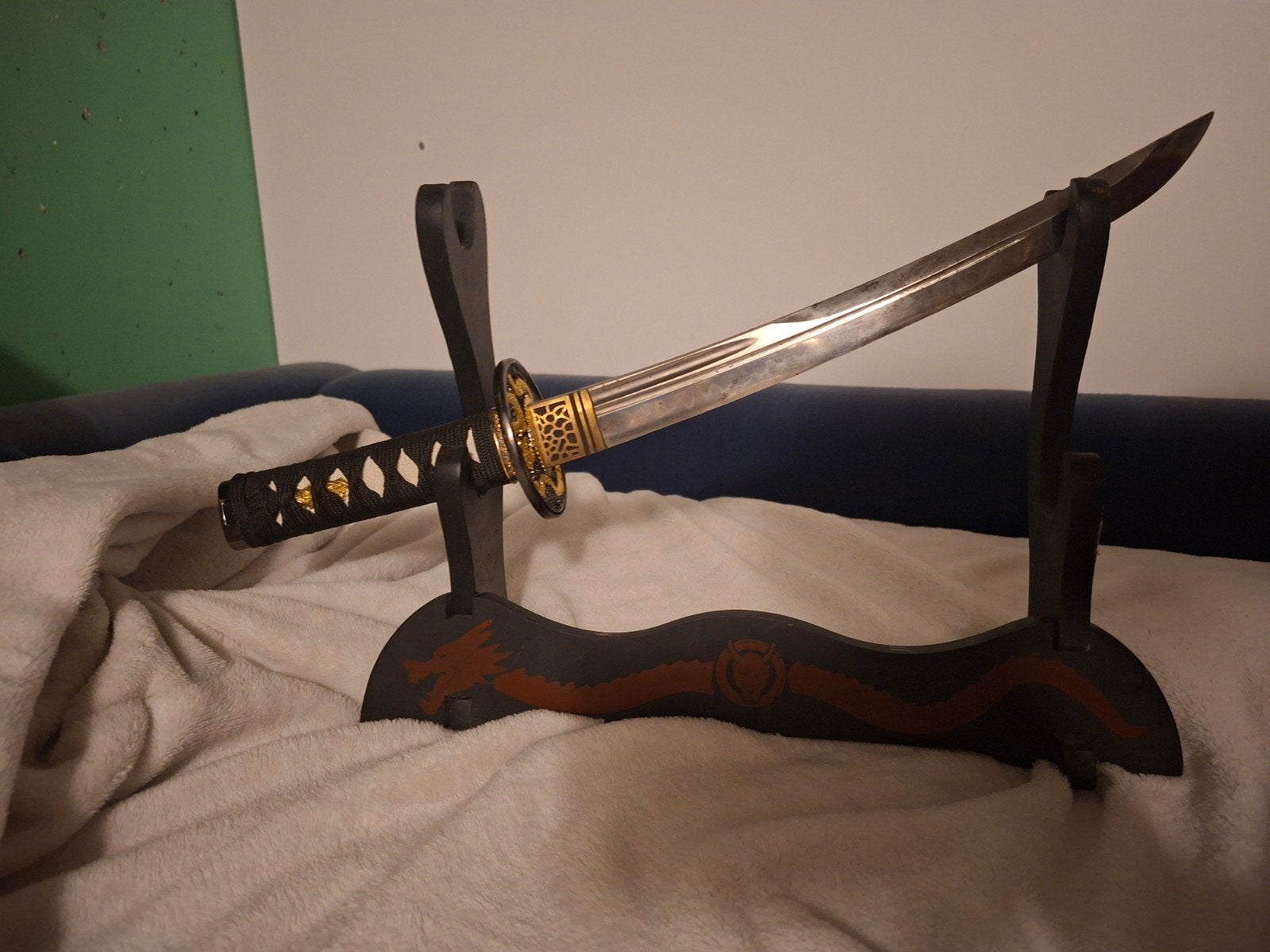 Decoratieve Katana/Wakizashi met standaard, Verzamelen, Ophalen of Verzenden, Gebruikt
