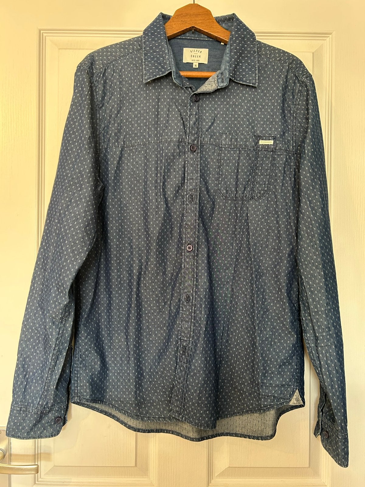 Silver Creek overhemd XL - Zo goed als nieuw, Kleding | Heren, Overhemden, Ophalen of Verzenden, Zo goed als nieuw, Blauw, Halswijdte 43/44 (XL)