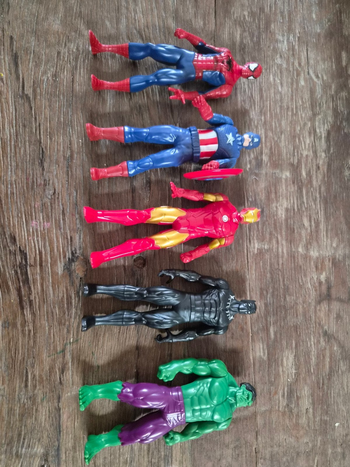Marvel Avengers Actiefiguren Set - Spiderman, Hulk, Iron Man, Ophalen of Verzenden, Gebruikt