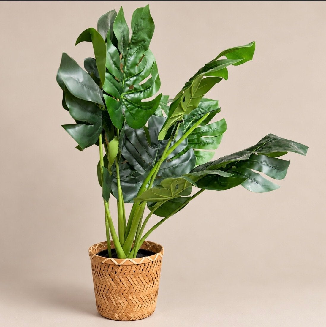 Kunst plant, 100 tot 150 cm, Overige soorten, In pot, Groene kamerplant