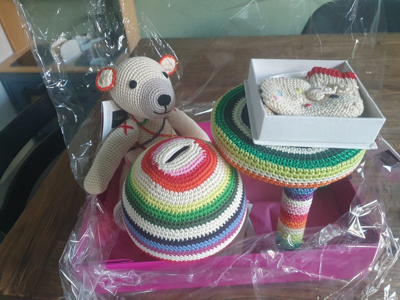 Anne-Claire petit petites kraamcadeau pakket, Beer, Nieuw, Middelgroot (20 tot 80 cm), Meerkleurig