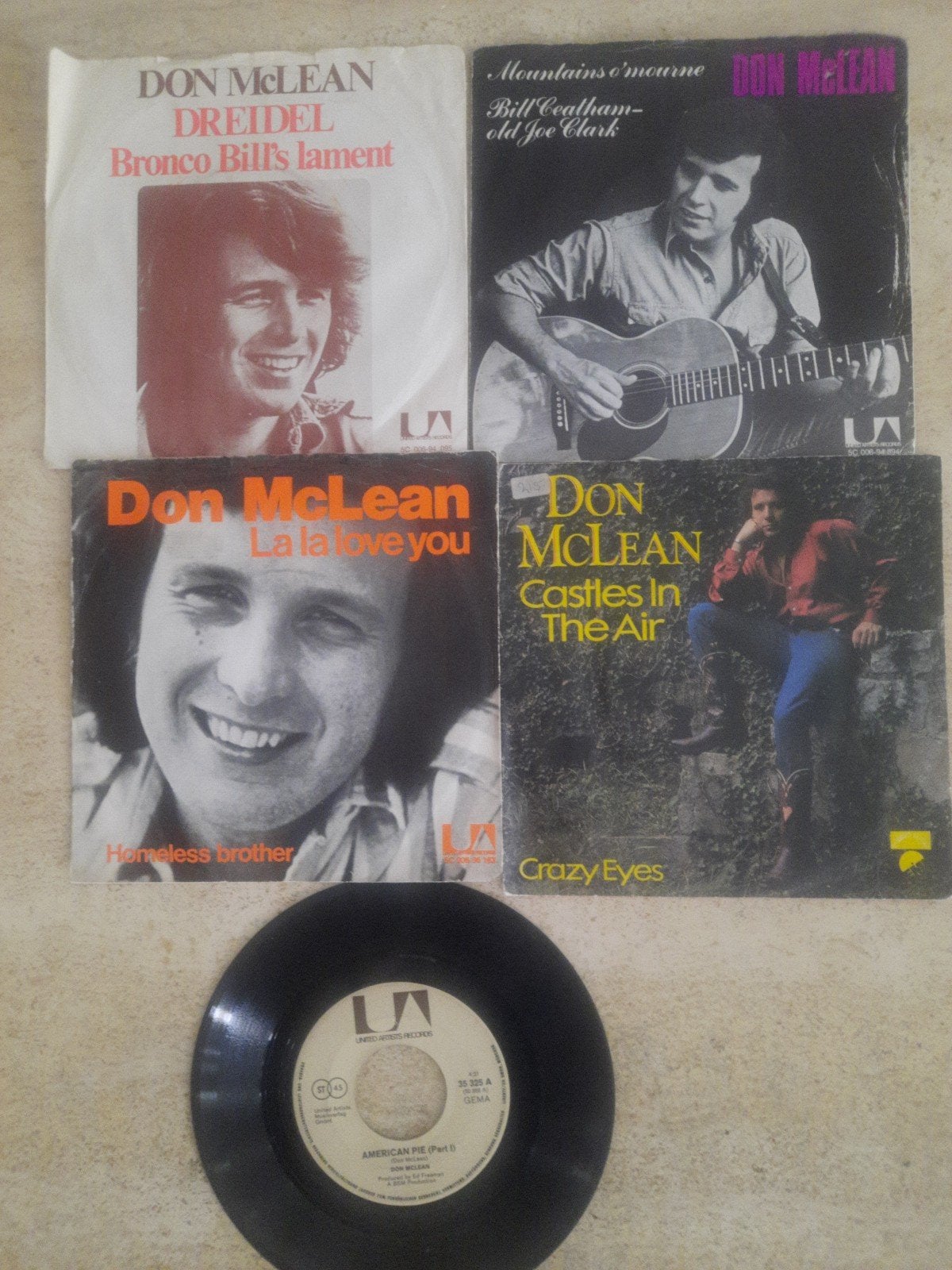 5x vinyl singels van Don McLean, Ophalen of Verzenden, Zo goed als nieuw, Overige formaten