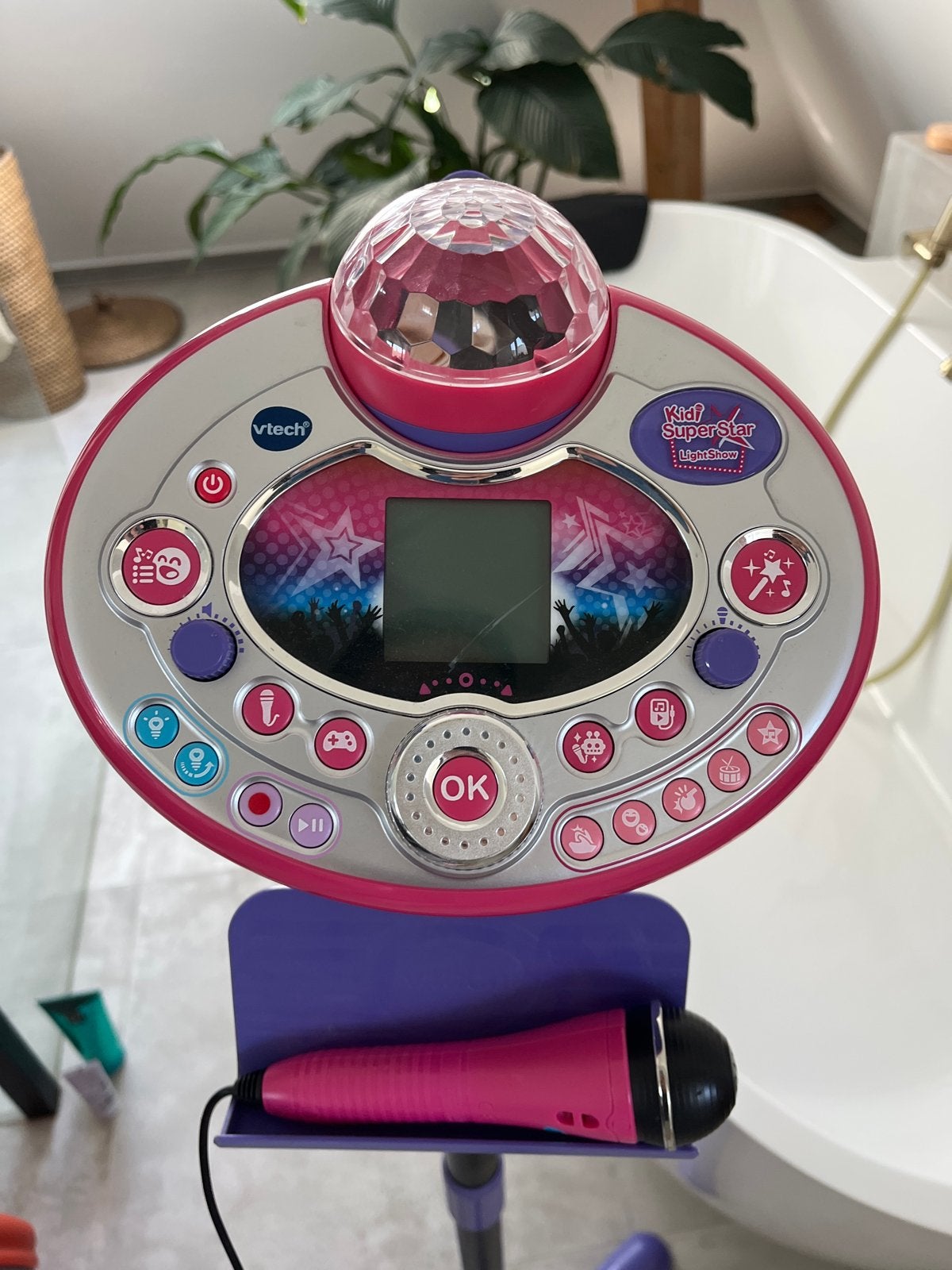 Vtech Kidi SuperStar muziek machine met microfoon en standaa, Kinderen en Baby's, Ophalen of Verzenden, Gebruikt, Jongen of Meisje