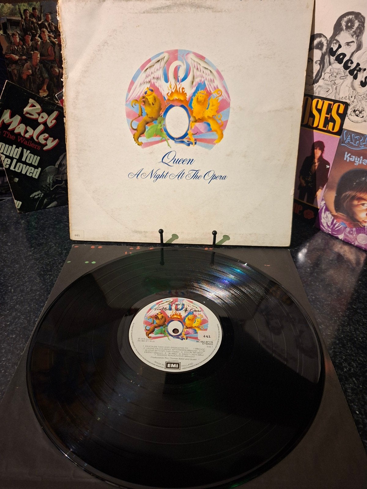 Queen - A Night At The Opera LP (1975), LP, Gebruikt, Overige formaten, Ophalen of Verzenden