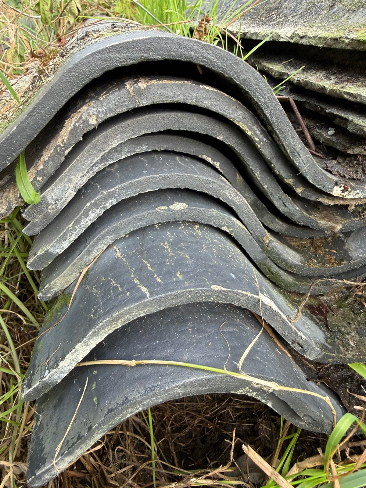 Dakplaten, golfplaten ASBESTVRIJ! (Met keurmerk), Gebruikt, Steen of Klei, Zwart, 15 m² of meer