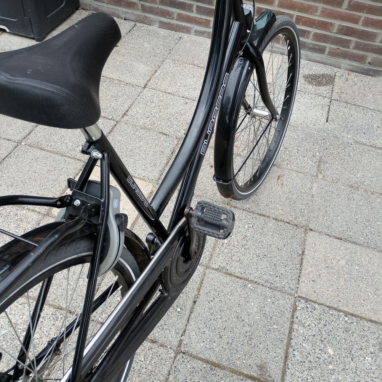 Zwarte Burgers damesfiets met terugtraprem, Fietsen en Brommers, Overige merken, Terugtraprem, Ophalen of Verzenden, 53 tot 56 cm