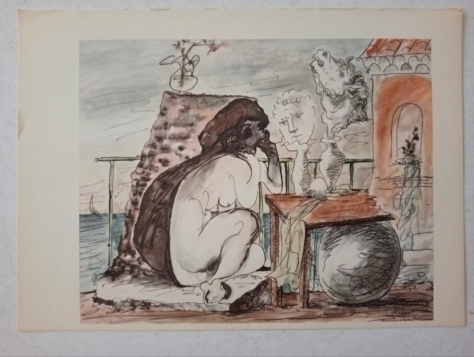 Pablo Picasso offset prent naakt erotiek, Ophalen of Verzenden