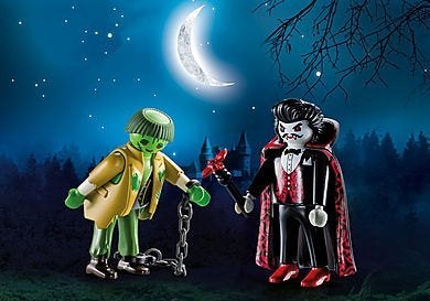Playmobil 9307 Duo Vampier/ Dracula/ Frankenstein/ Halloween, Ophalen of Verzenden, Nieuw, Complete set