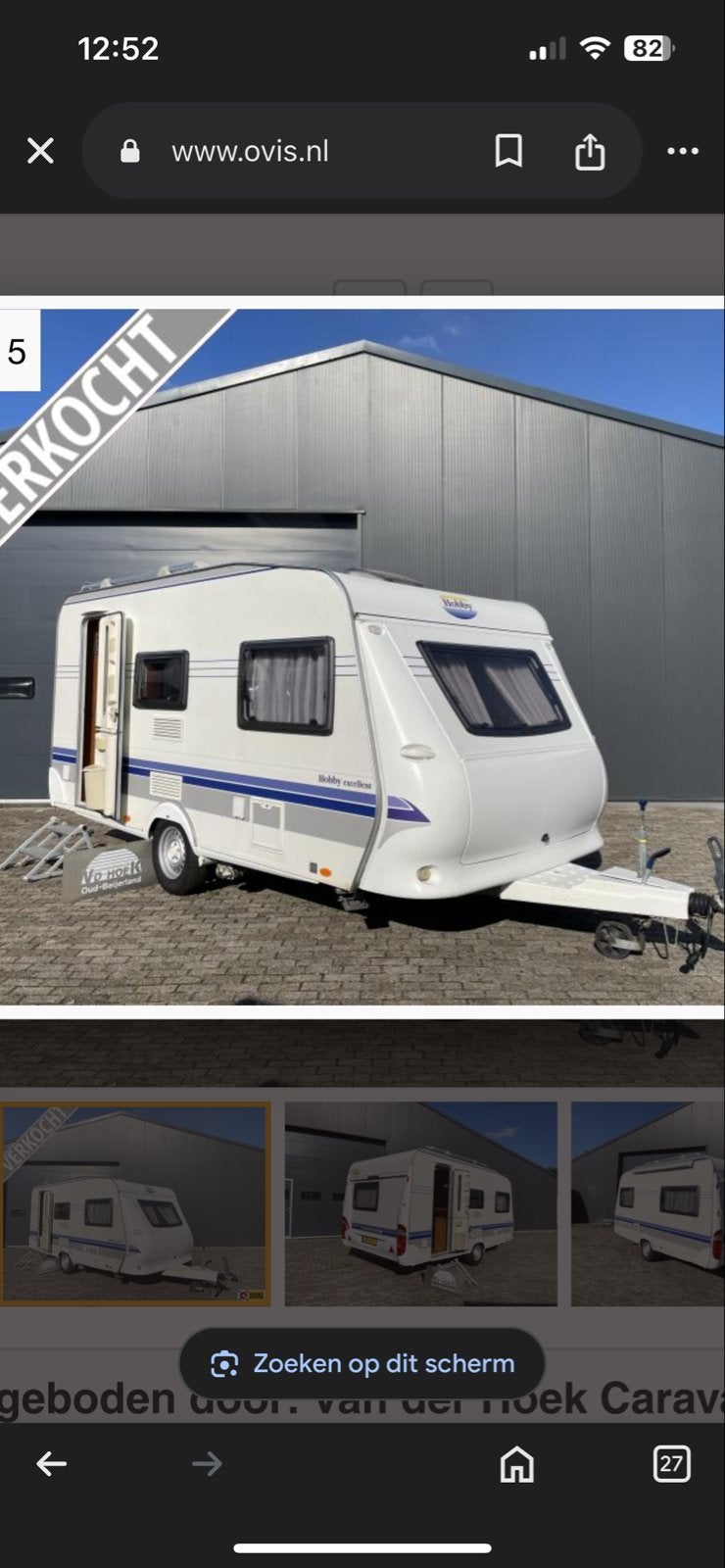 Hobby 440 SF UFE caravan uit 2008, Ophalen