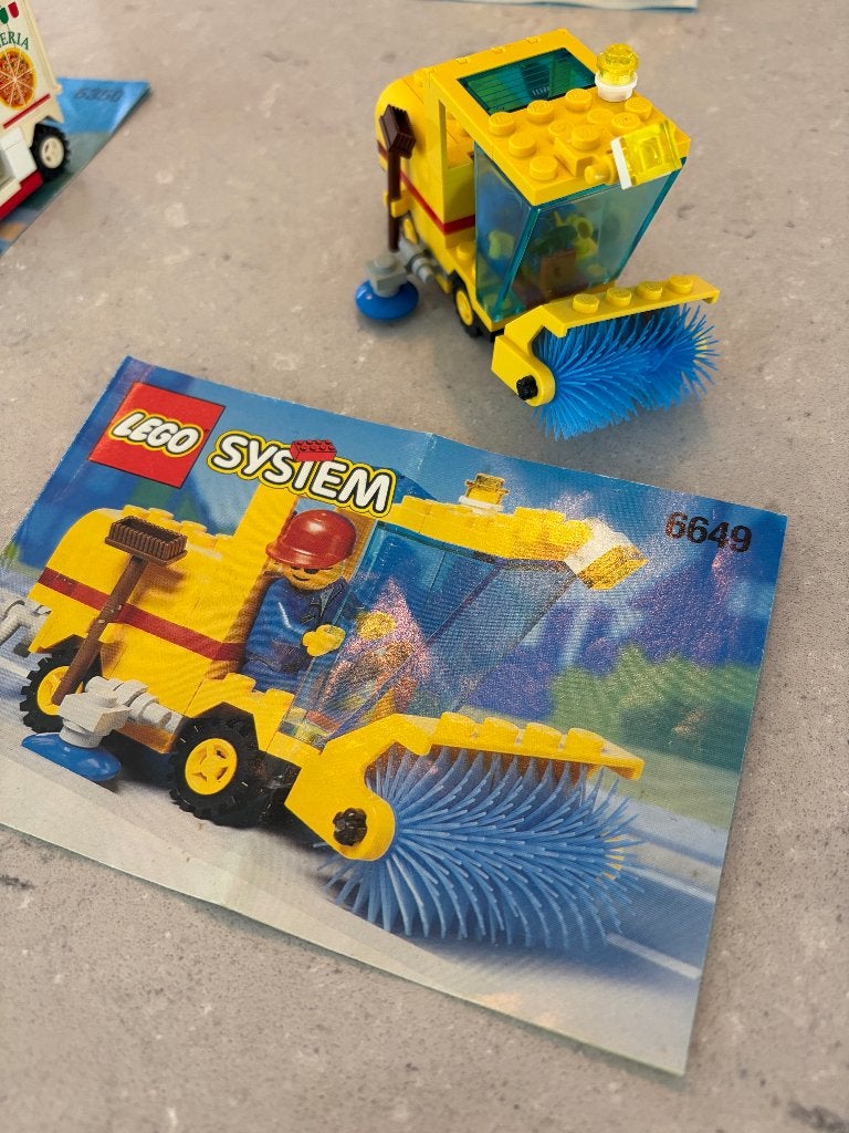 LEGO System 6649 Straatveger - Vintage City Set, Lego, Ophalen of Verzenden, Inclusief instructies, Complete set