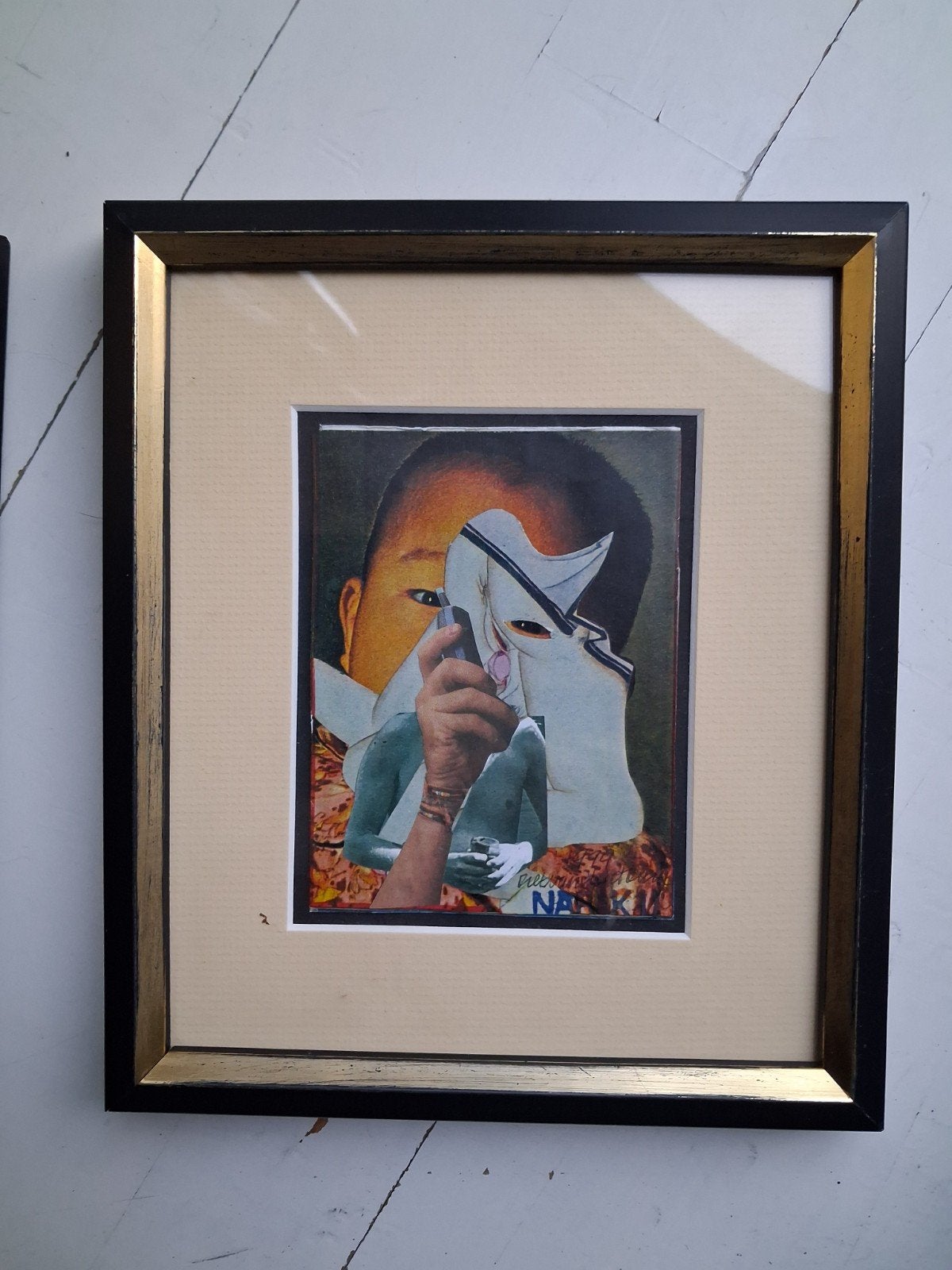 Napaku,Piet van den Heuvel,Collage,Kunstenaar, Ophalen of Verzenden