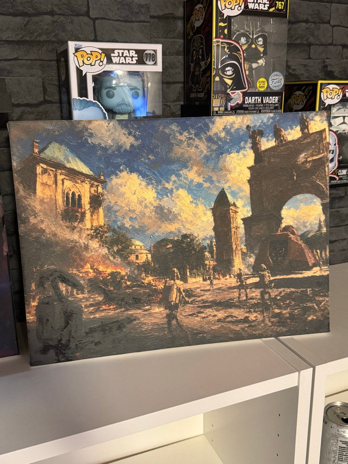 Schilderij Star Wars Battle on naboo, Ophalen of Verzenden
