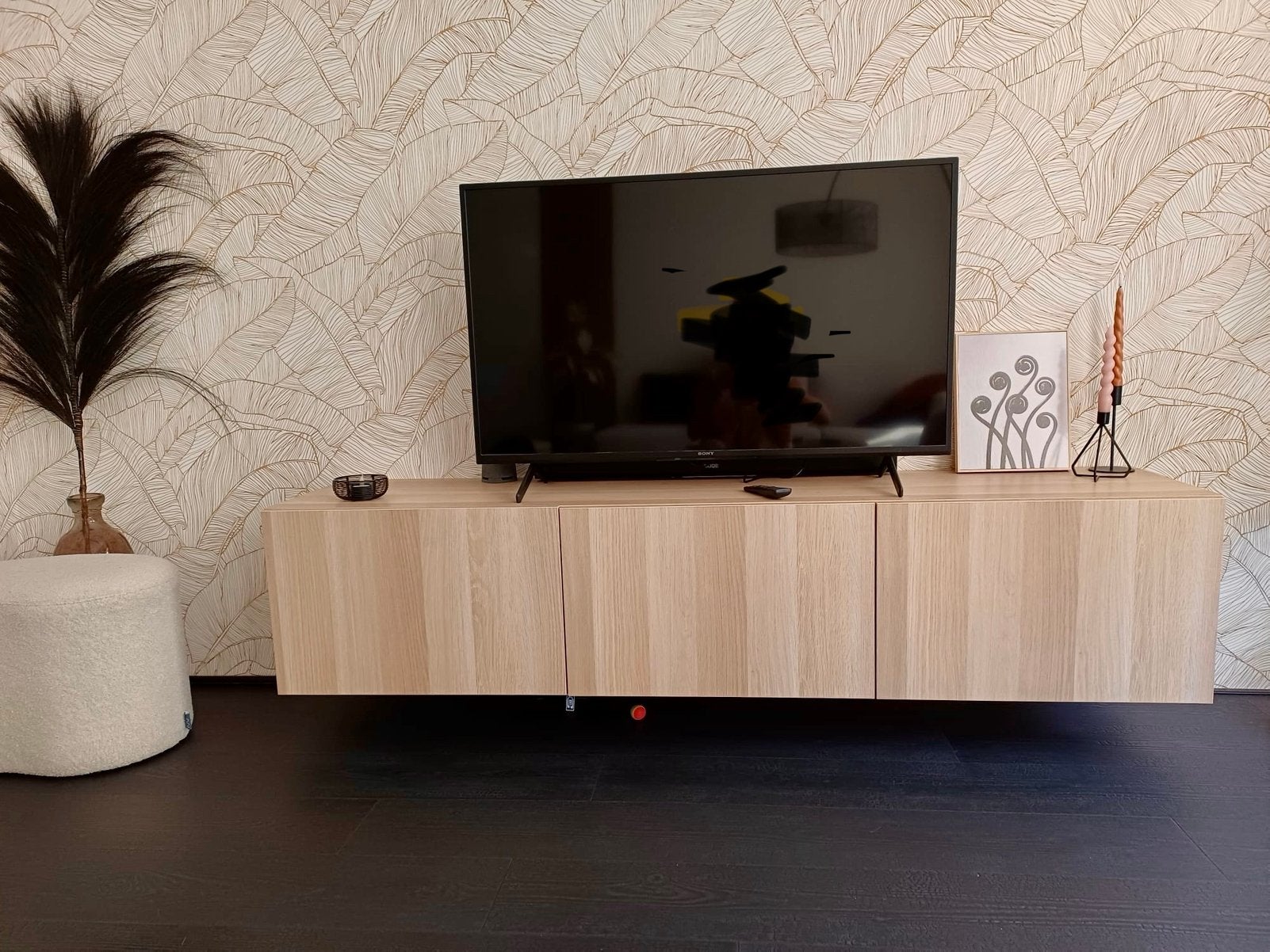 Zwevend dressoir beuken, Huis en Inrichting, Ophalen, 150 tot 200 cm, Zo goed als nieuw, Minder dan 100 cm