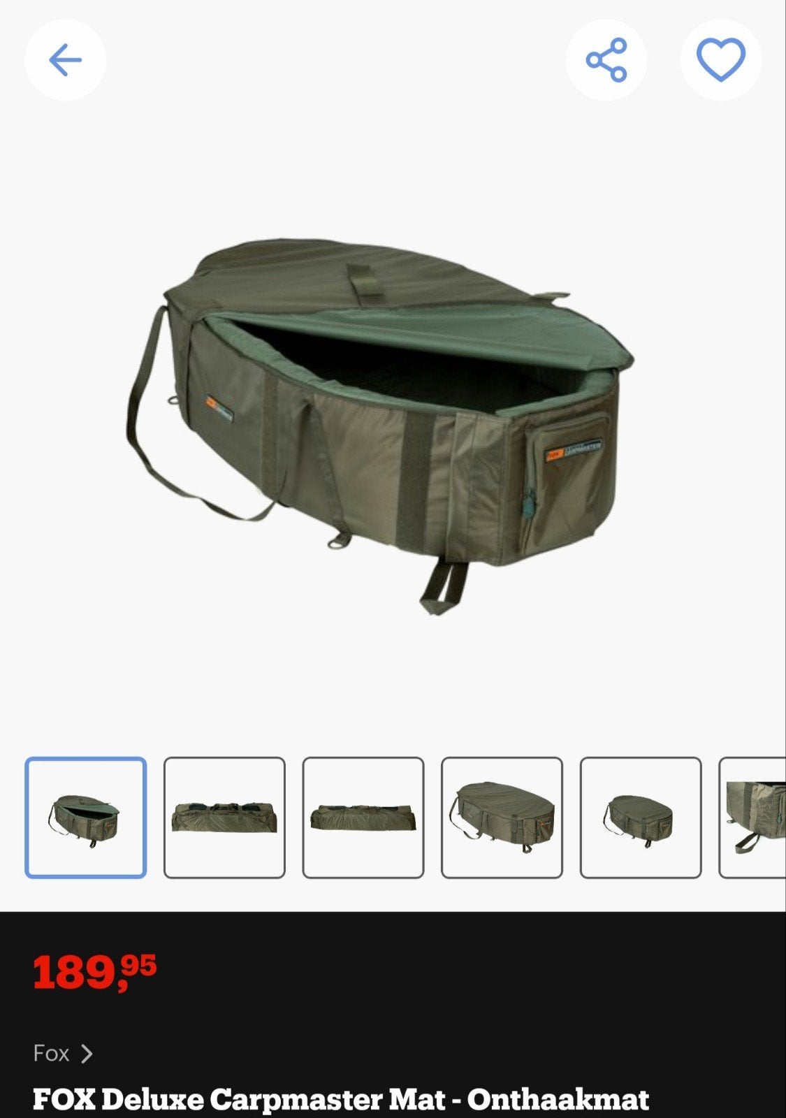 Fox Deluxe Carpmaster Mat - Onthaakmat, Ophalen of Verzenden, Zo goed als nieuw, Overige typen
