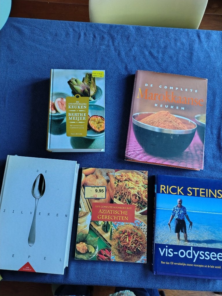 Diverse Kookboeken: Marokkaans, Aziatisch, Vis & Meer, Gelezen, Diverse auteurs, Ophalen of Verzenden, Europa