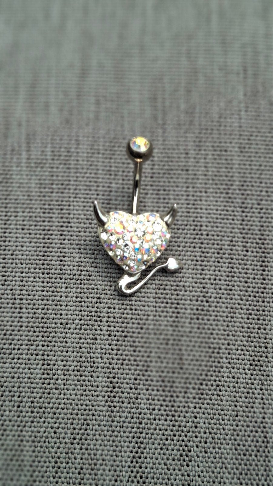 Navelpiercing Zilver & Titanium met Swarovski Steentjes, Sieraden, Tassen en Uiterlijk, Piercings, Ophalen, Navelpiercing, Nieuw