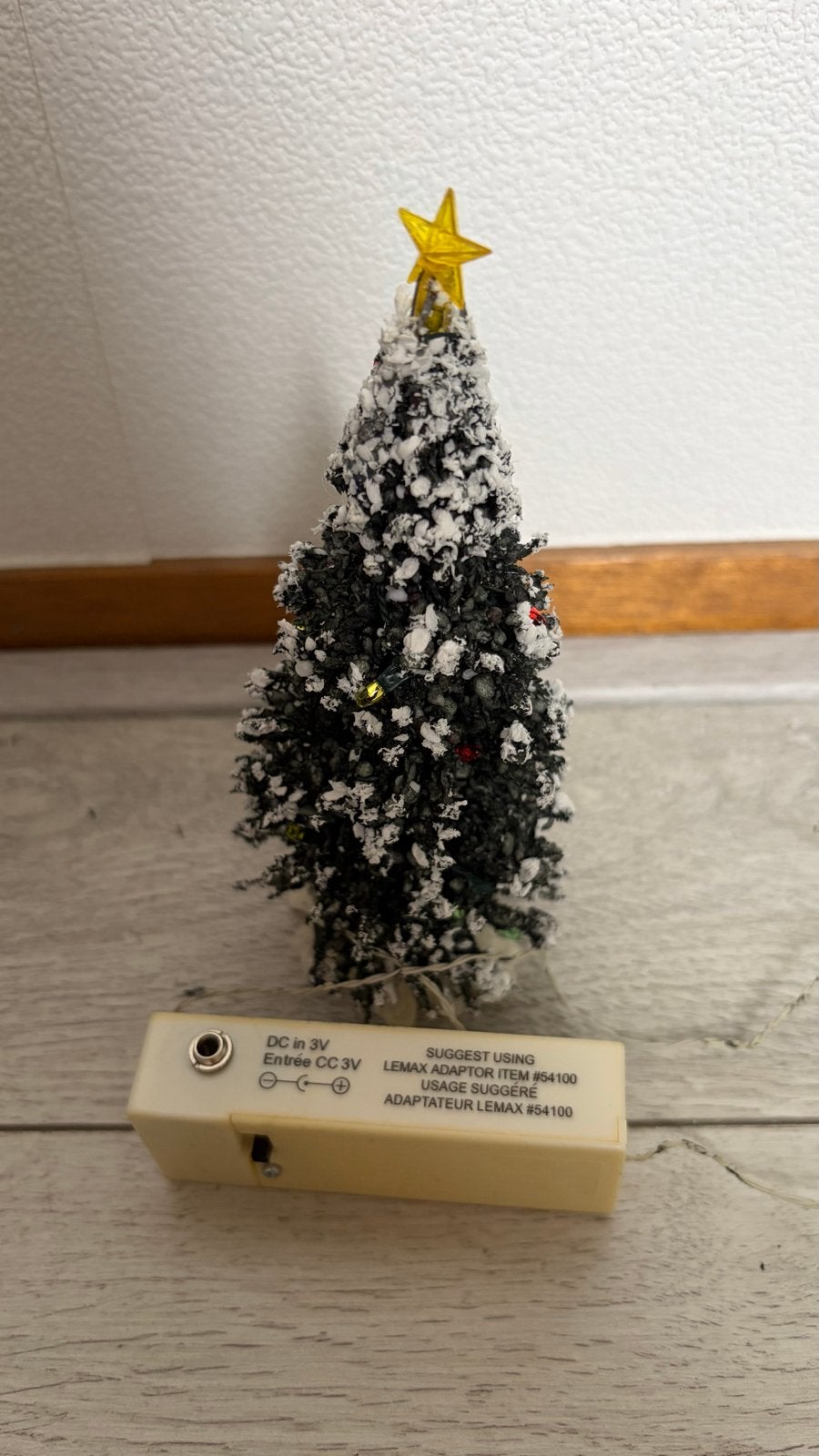 Vintage Lemax kerstboom met licht, Ophalen of Verzenden, Gebruikt