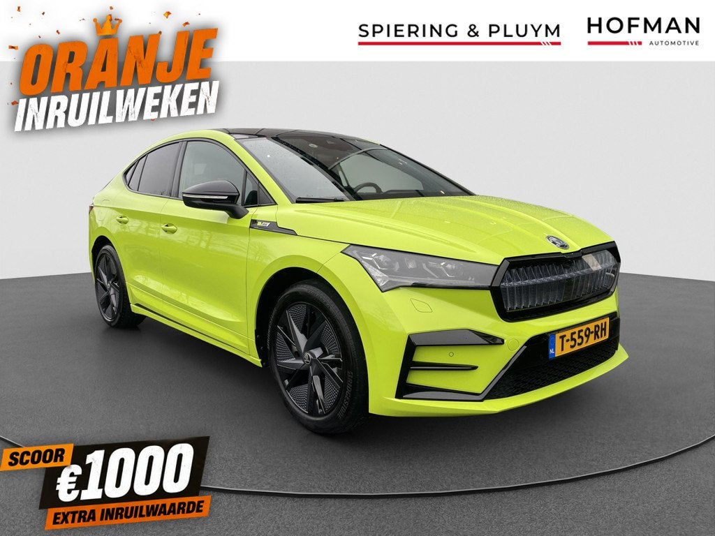 Skoda ENYAQ Coupé iV 80 RS | PANO | HUD | Dhoek | Stuur-Sto, Auto's, Skoda, Automaat, Gebruikt, 124 €/maand, Vierwielaandrijving