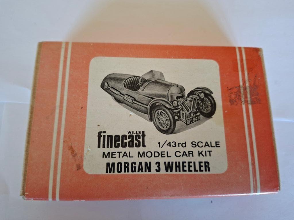 Wills Finecast Morgan 3 Wheeler 1:43 Metal Modelcar kit, Ophalen of Verzenden, Groter dan 1:32, Auto, Overige merken
