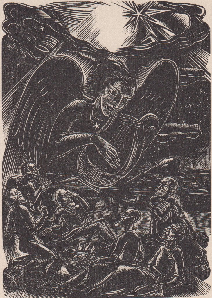 Koopje - Houtgravure van W.J. Rozendaal, Verzenden