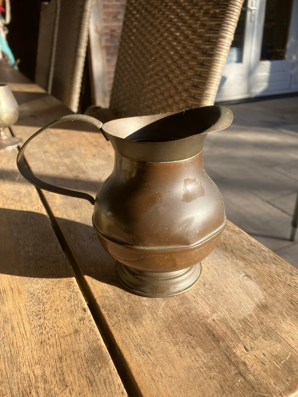 Antieke Koperen Kan - Decoratieve Vintage Kruik, Ophalen of Verzenden, Koper