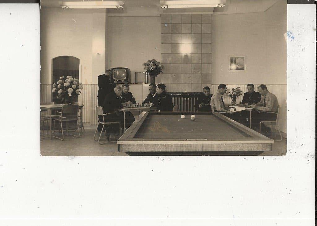 Den Haag Prinsenstraat Opening Brandweerkazerne met biljart, Verzamelen, Ophalen of Verzenden, 1940 tot 1960, Ongelopen, Zuid-Holland