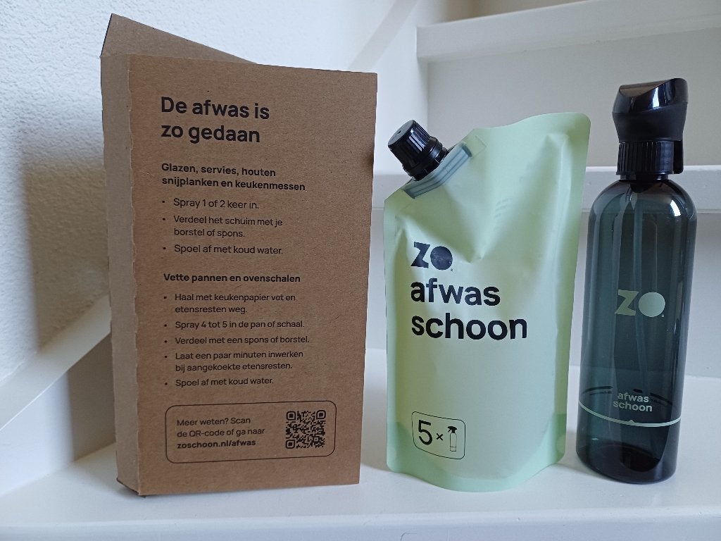 ZO AFWAS SCHOON SPUITFLES+NAVULZAK 500ML GOED VOOR 5X NAVUL, Ophalen of Verzenden, Schoonmaakmiddel