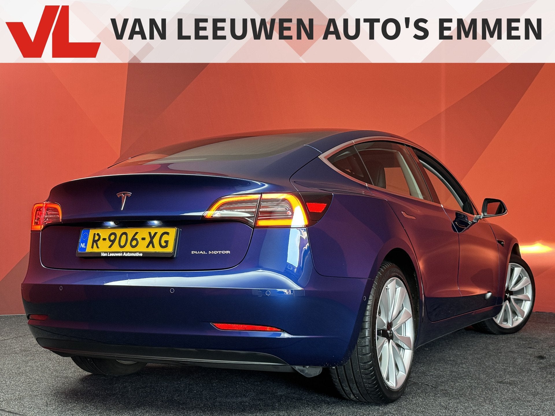 Tesla Model 3 Long Range AWD 75 kWh | SOH 87,1% | Autopilot, Automaat, Met garantie (alle), Blauw, Leder
