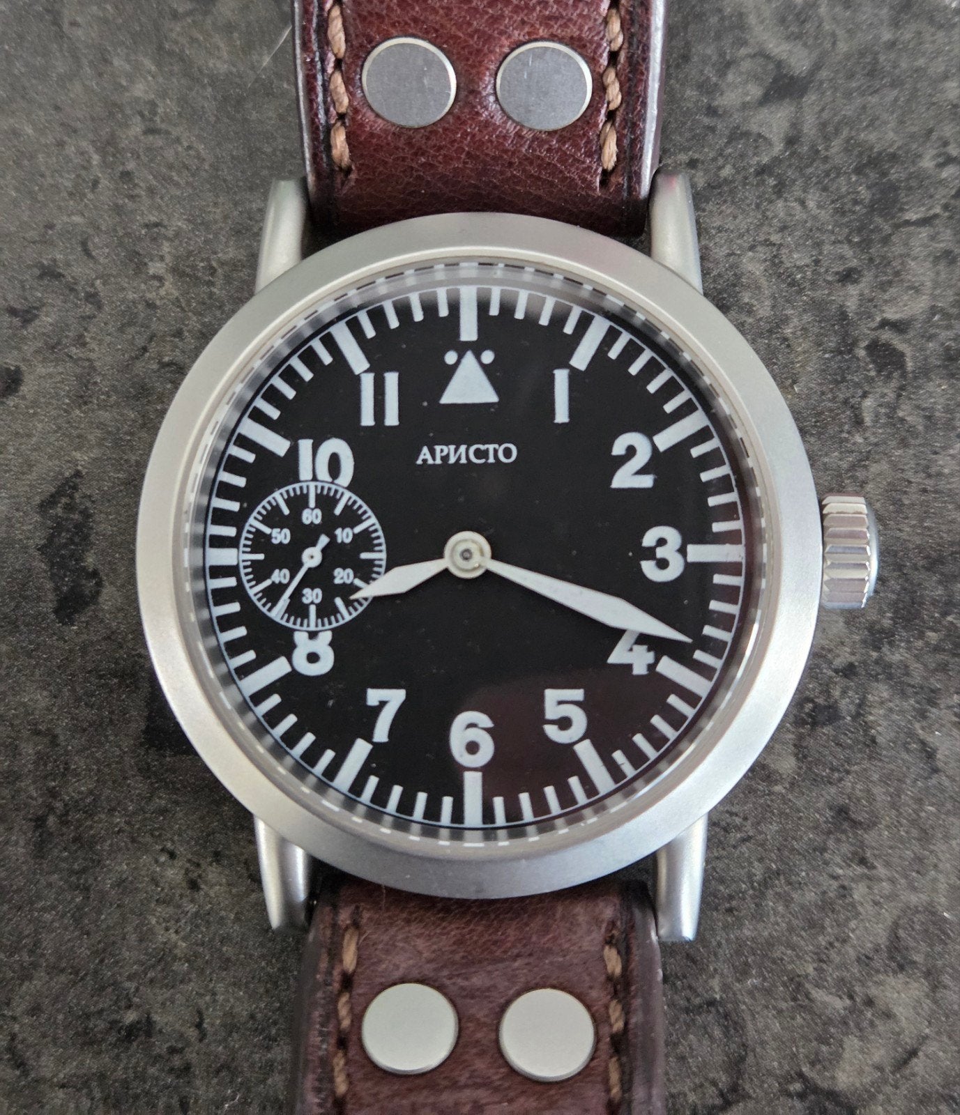 Aristo Flieger Jumbo, Overige merken, Leer, Staal, Polshorloge